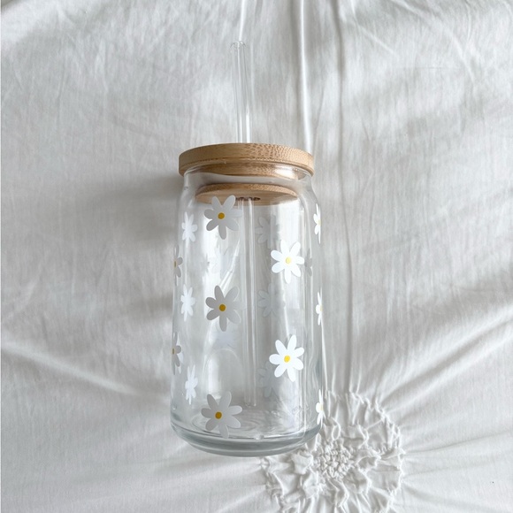 Handmade Other - Floral Glass Tumbler